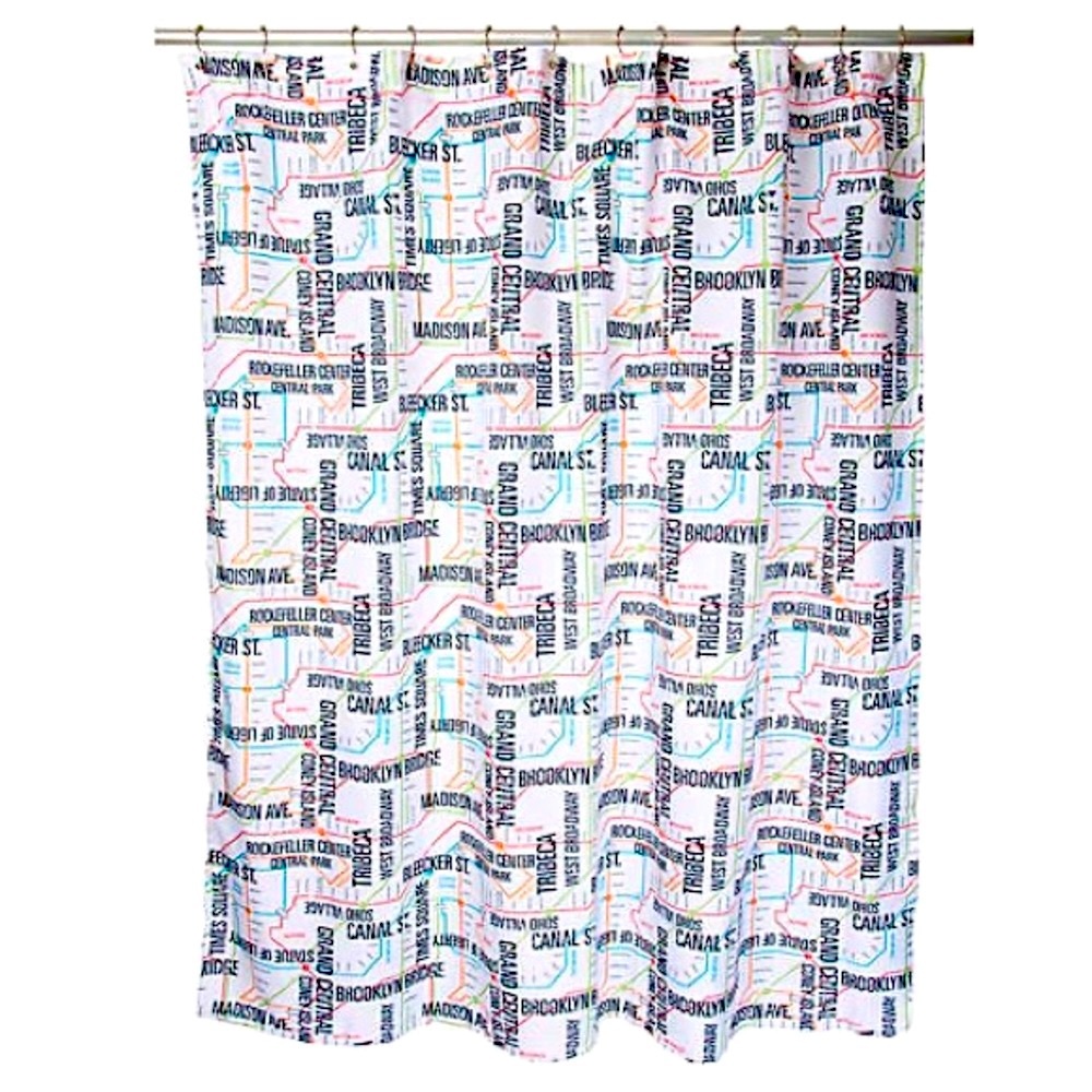 NYC In-Transit • Fabric Shower Curtain • Artistic • Modern • Contemporary